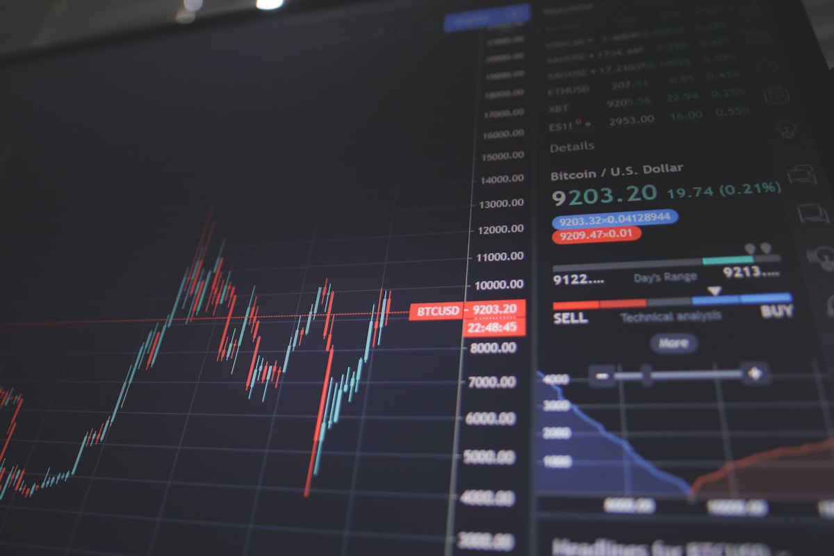 Live trading screens with real-time market action